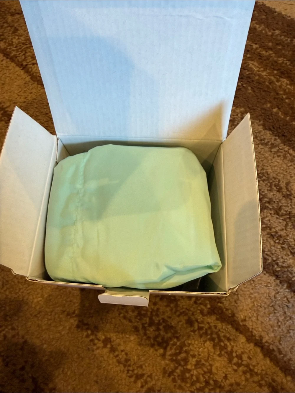 Mint Green Contour Travel Neck Pillow with Snap Closure